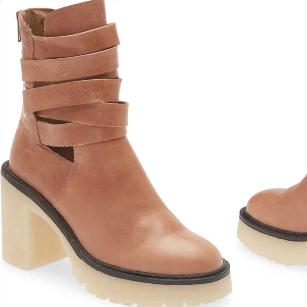 Free People Jesse Cutout Platform Boot Size 8